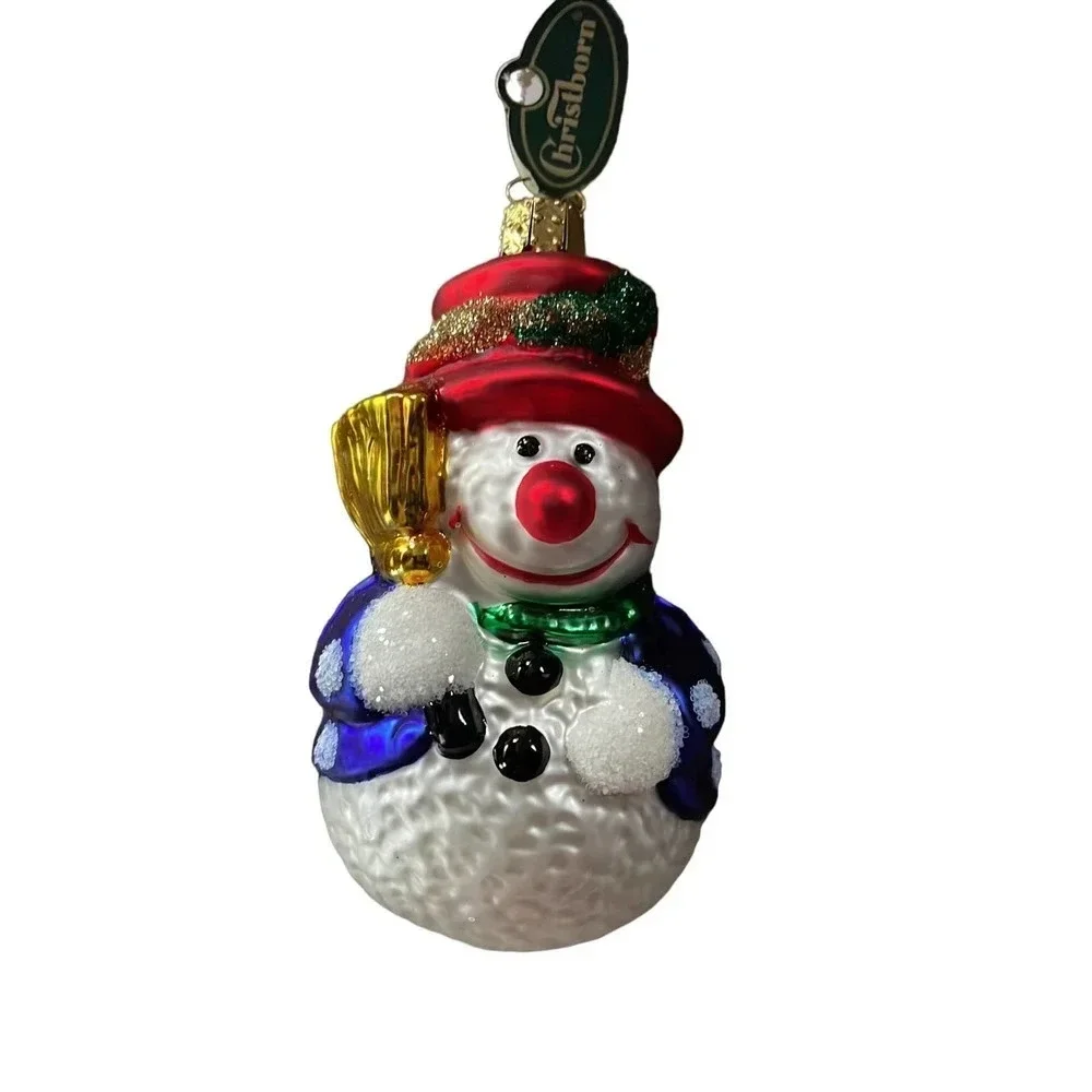Vintage Christnorn‎ Made in Germany Snowman Ornament in Original Box